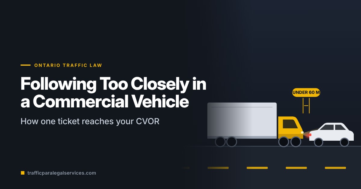 Following Too Closely in a Commercial Vehicle: How One Ticket Reaches Your CVOR post thumbnail image