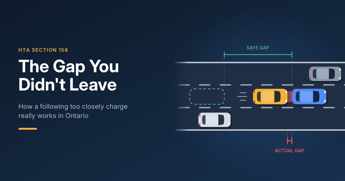 The Gap You Didn’t Leave: How a Following Too Closely Charge Really Works in Ontario post thumbnail image
